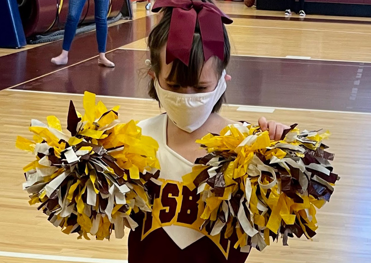 Cheerleader at a pep rally