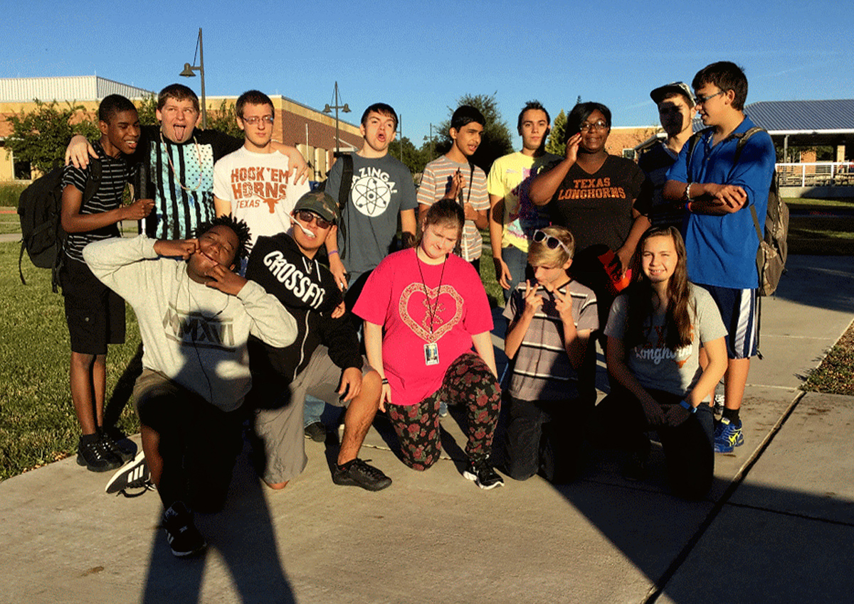 students posing for picture