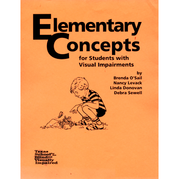 Image of the cover for Elementary Concepts. The cover has a drawing of a small boy crouching to look at flowers