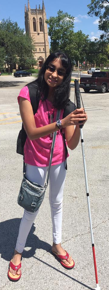 Amita on the University of Texas campus