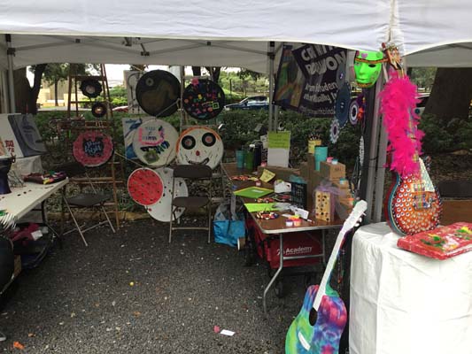 Multi-media art created by students displayed at Houston’s White Cane Safety Day